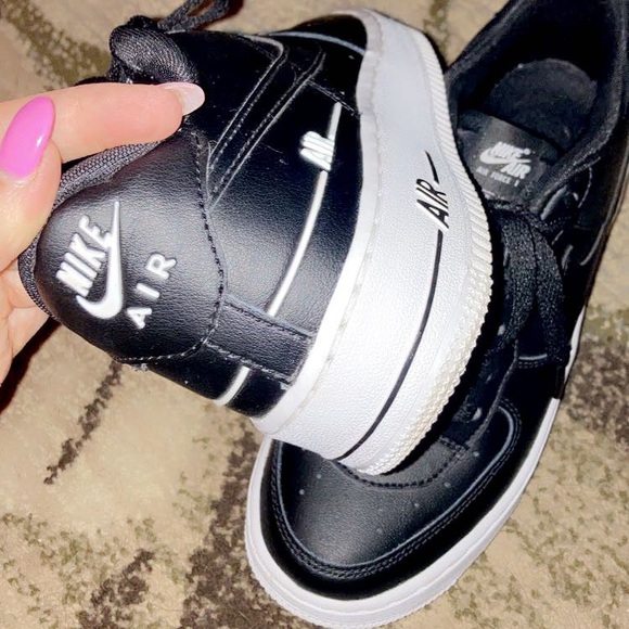 Black Nike Air Force 1s - Picture 4 of 5